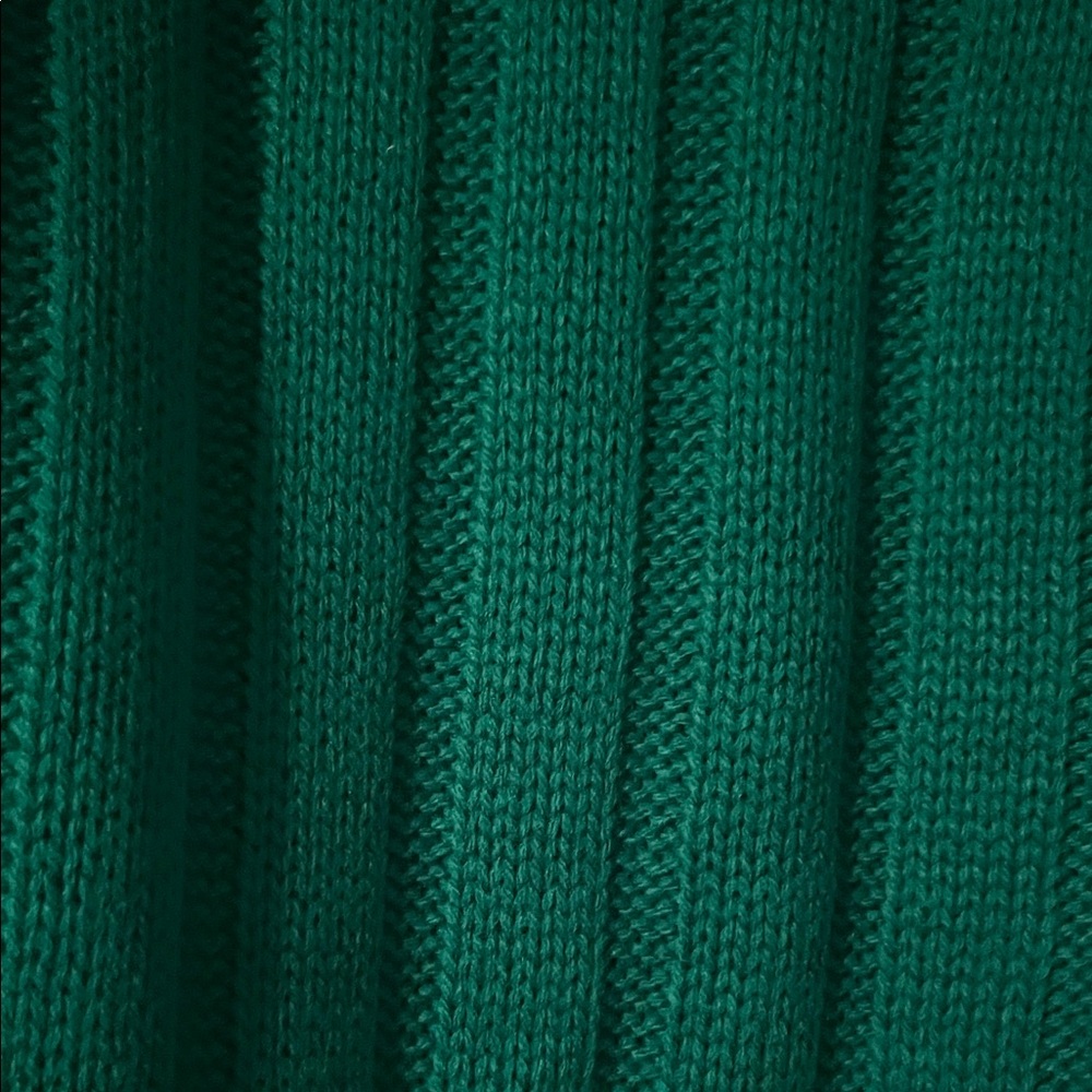 PrettyLittleThing Teal Ribbed Knit Top - Picture 3 of 5